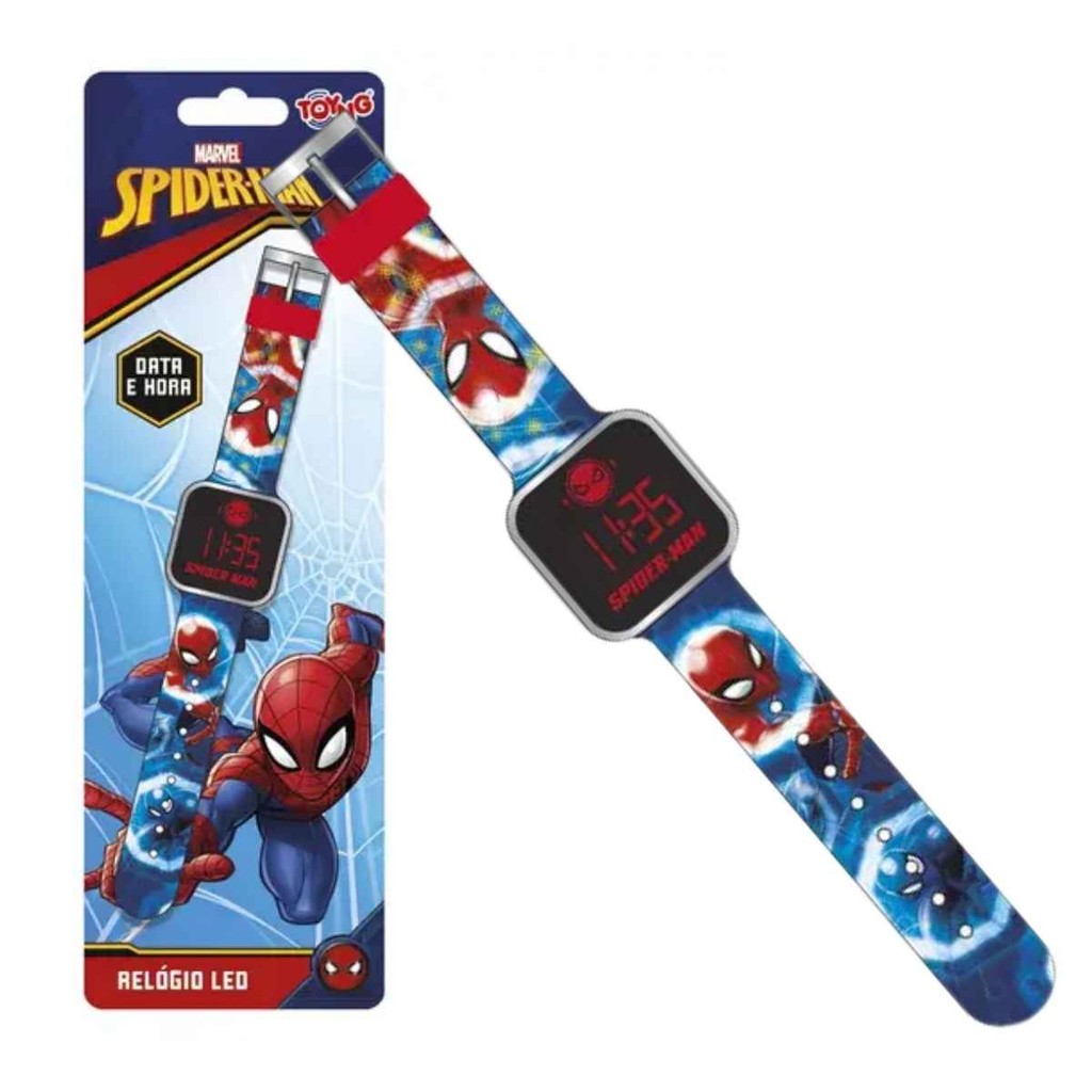 Relógio Infantil Digital LED Homem Aranha Spiderman Original, Toyng ...