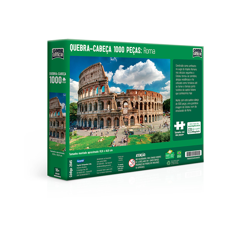 Quebra Cabeça Puzzle Roma 1000 Peças Game Office | Shopee Brasil