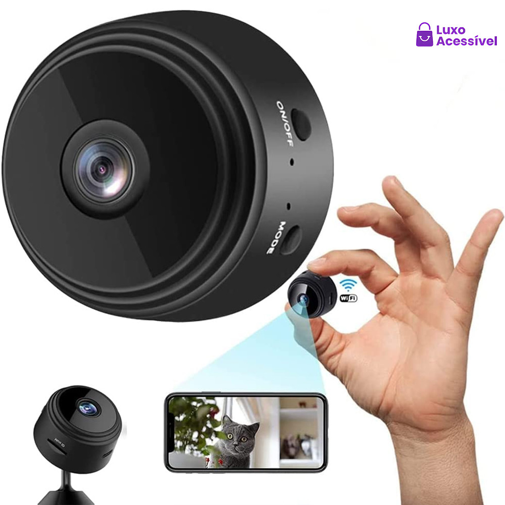 Kit 4 Cameras A9 HD Visão Noturna Wifi Câmera 1080P Sem Fio Vigilância e Segurança A9