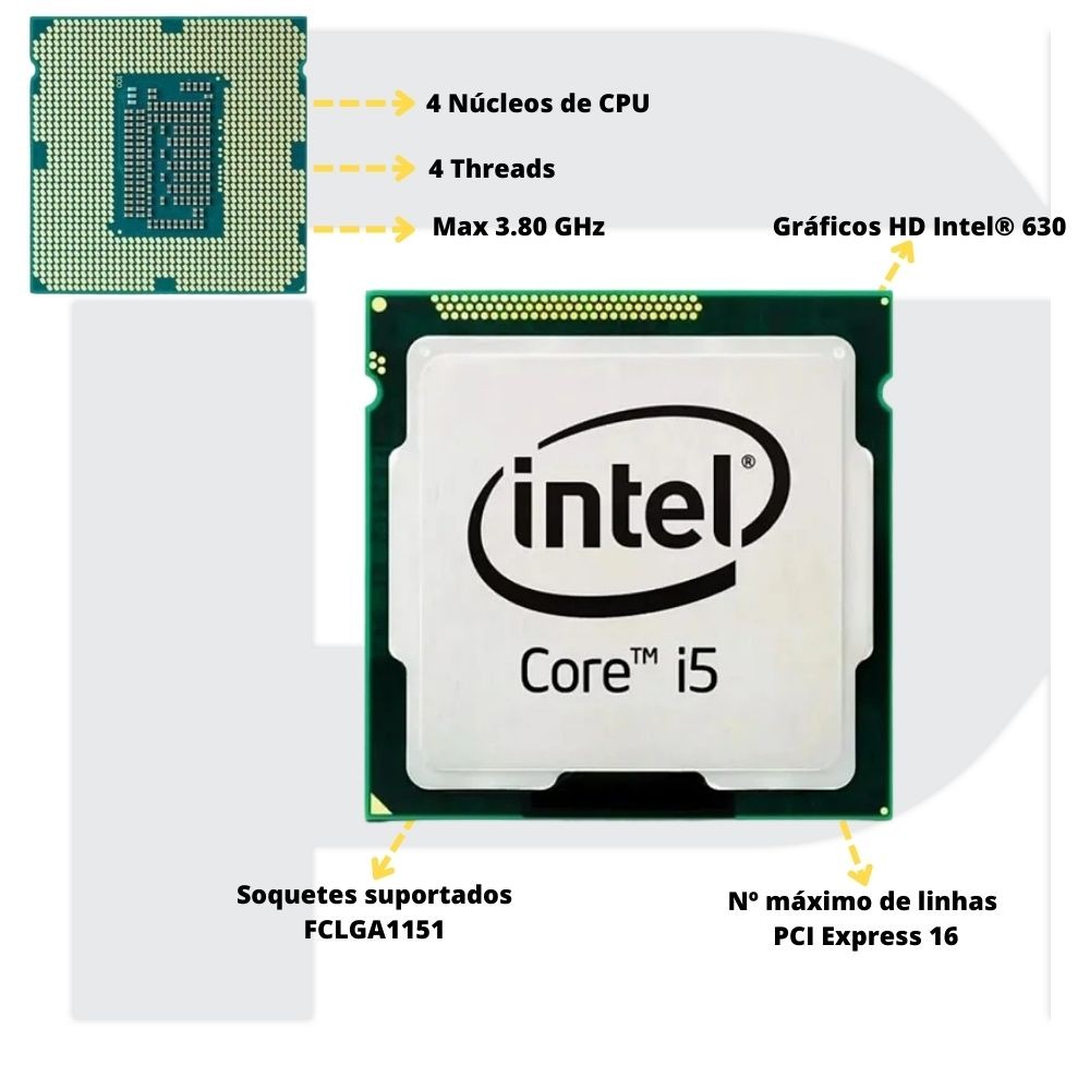 Processador Gamer Intel Core I5 7500 Lga 1151 3.80ghz Com Vídeo