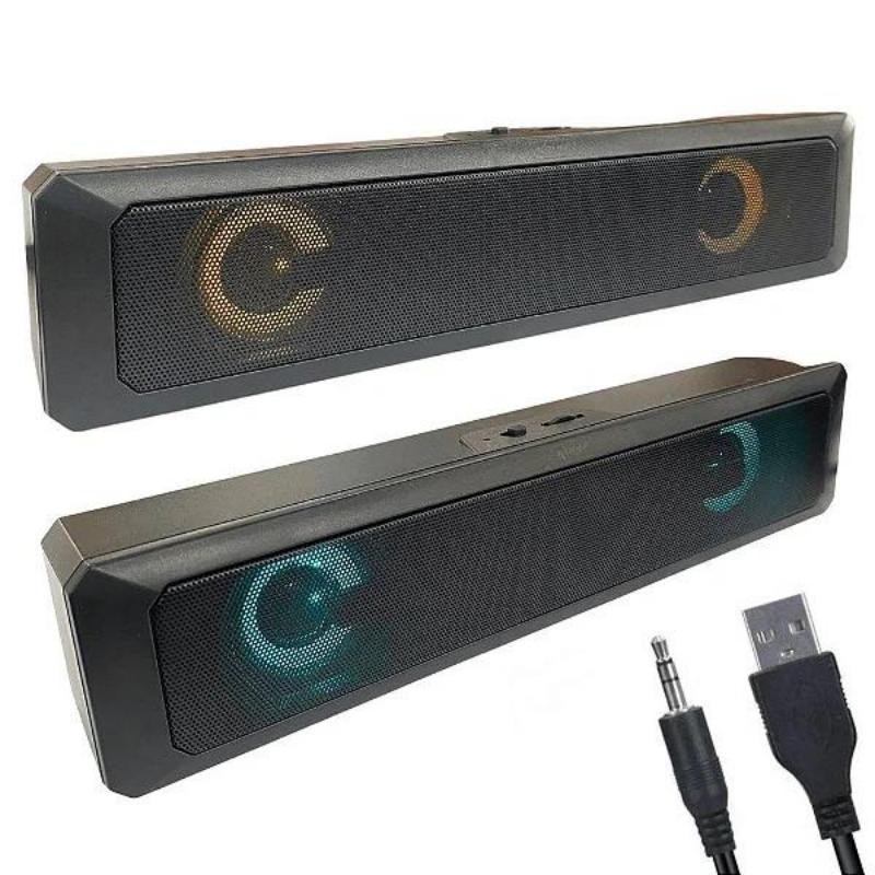 Mini Soundbar CAIXA DE SOM PC TV 2.0 KNUP 6W RMS KP-RO802