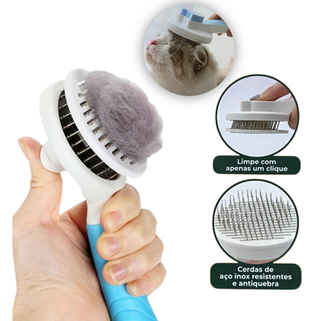 Escova De Pelo De Gato Escova Removedora Tira Pelos Dos Pets Cães E ...