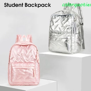 Mochila De Algodão Espacial COLORQUOTIENT , Bolsa De Ombro Bolha De Nylon De Cor Sólida , Escolar Plissada Em Nuvem Para