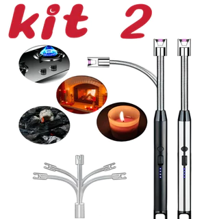 Kit2 Acendedor de Plasma Ecológico para Fogão Velas Camping Usb Luxo  marisa em Oferta na Shopee