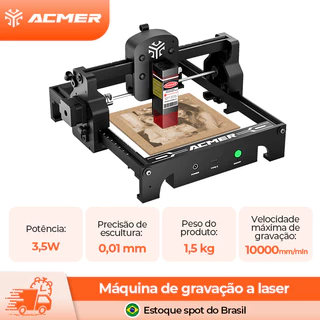 Acmer S1 3.5W Lmpressora Gravadora A laser Máquina de Gravação 36W mini Corte , Vem com óculos de proteção