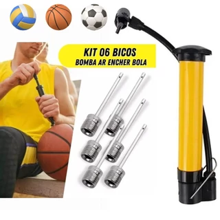 Kit Bomba de ar para Inflar Bolas e Calibrar Pneu Bike e Moto
