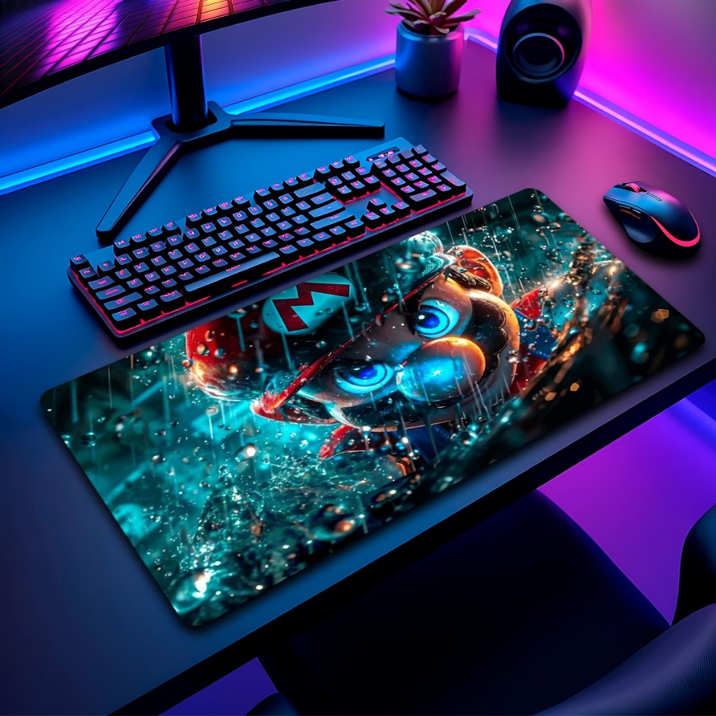 Mouse Pad Mari Gamer Antiderrapante Grande Diversas Estampas Personalizado 70x35 M805