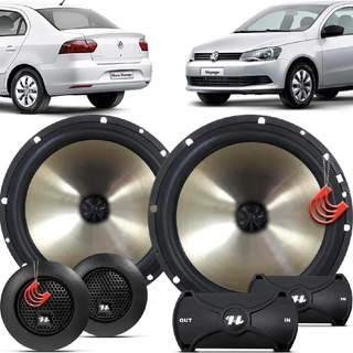 Kit Alto Falantes Dianteiros Volkswagen Voyage G6 2013 até 2016 - Hurricane Platino Duas Vias 320w em Oferta na Shopee