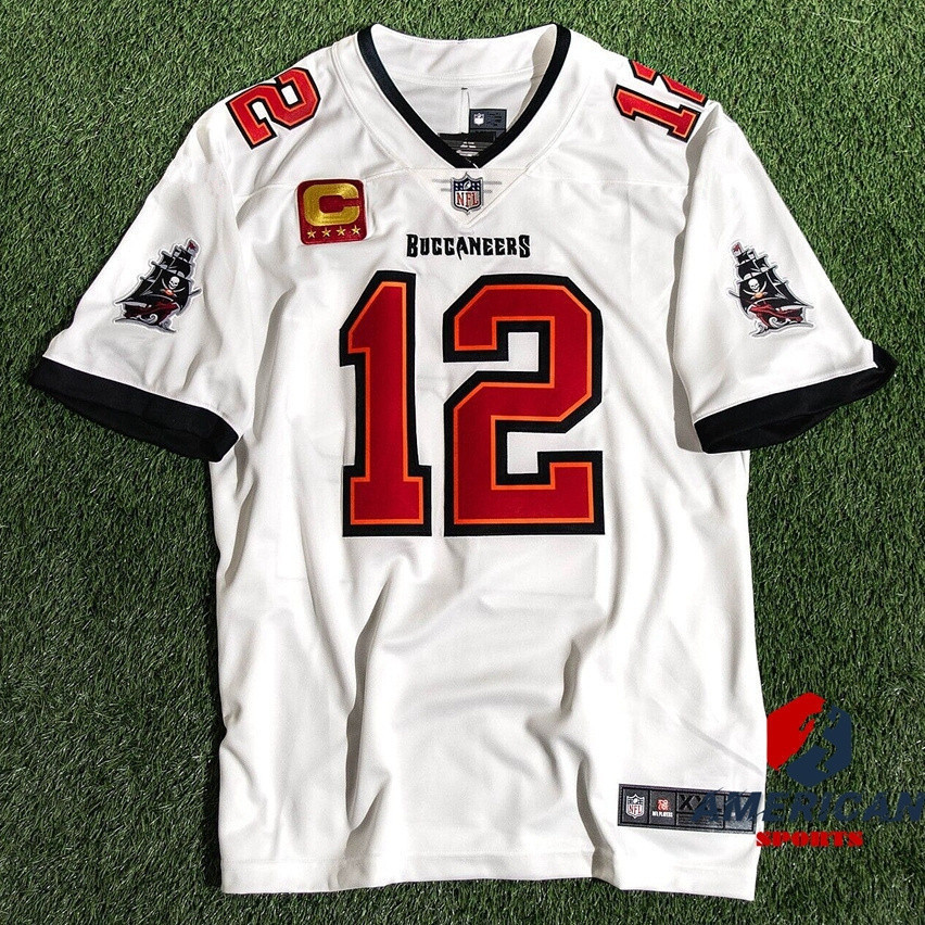 Tampa Bay Buccaneers Tom Brady Regatta Masculino Branco Limitado Camisa 