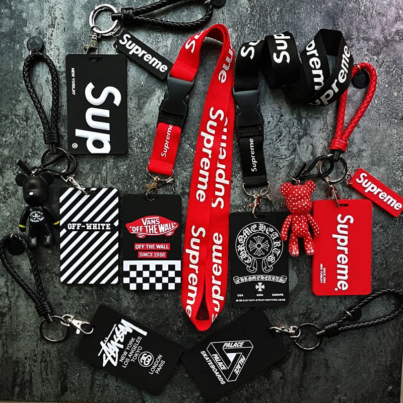 Supreme Lanyard Tarjetero Correa Para El Cuello Estuche Para Tarjetas De Identificación Llavero