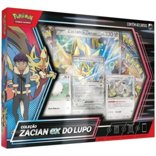 Box Coleção Zacian Do Lupo Ex Pokémon Tcg Coroa Estelar