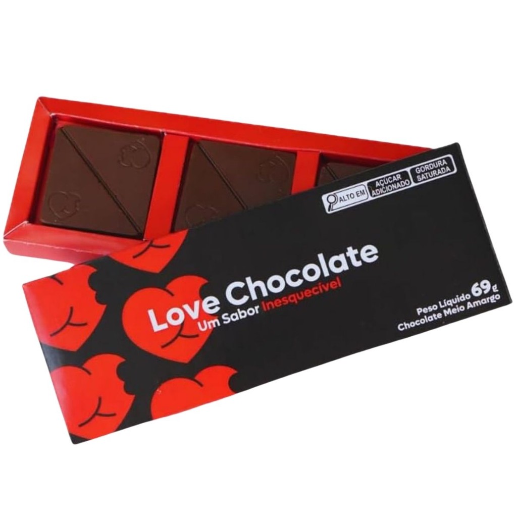 Kit 3x Love Chocolate 69g – Afrodisíaco Premium
