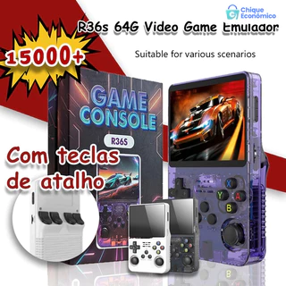 Linux 64g console portátil R36S tela IPS 3.5 polegadas + de 15000 jogos vídeo game a pronta entrega