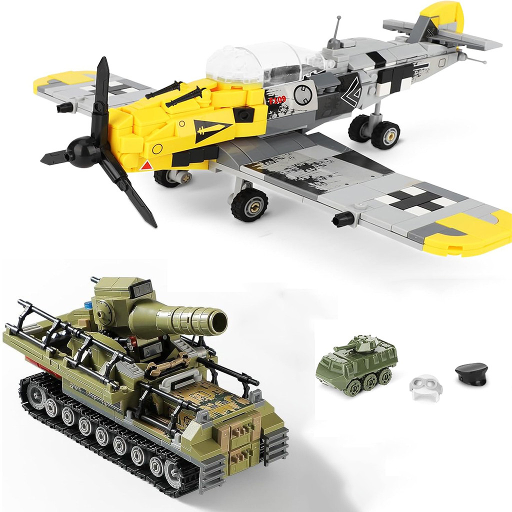 WW2 Military Toys Building Block BF109 Fighter Plane & Karl Giant ...