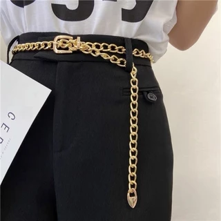 Cinto Corrente Feminino Com Fivela e Pingente/ Cinto de Cintura Fashion Para Balada/ Festa e Looks Casuais Elegantes -WL em Oferta na Shopee