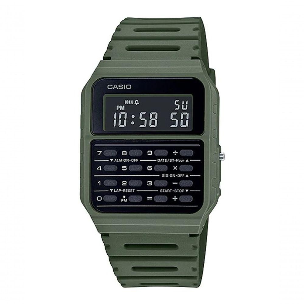 Relógio Casio Calculadora Vintage Ca-53wf-3bdf Verde