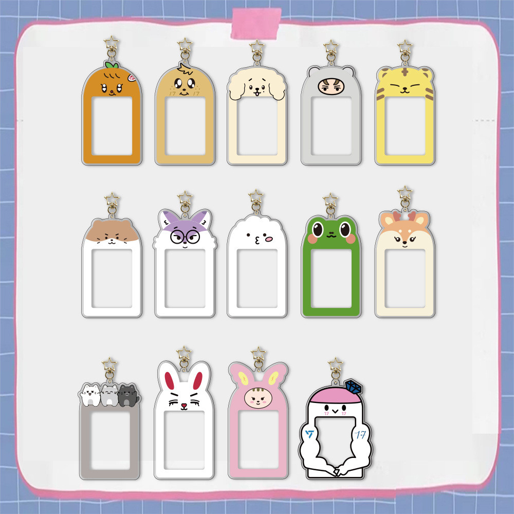 Kpop Idol Seventeen Miniteen Chaveiro Porta-Cartão Fotográfico