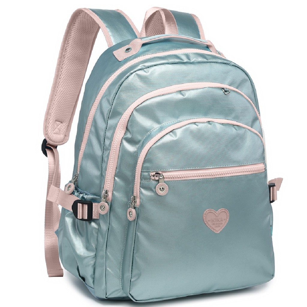 Mochila Kika Feminina Escolar Tactel Metalizada Com Chaveiro | Shopee ...