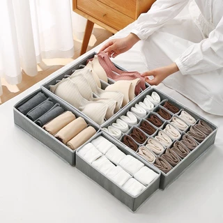 Kit 4 Colmeia Organizadora Gaveta 6/7/8/24 Divisórias Roupa TNT Anti-Poeira Multiuso em Oferta na Shopee