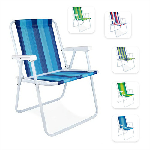 Cadeira De Praia Mor 002101-mor 16cm Aço Sortidas