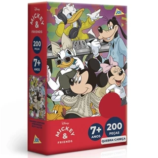 Quebra Cabeça Disney Mickey e Amigos 200 Pçs 3335 - Toyster