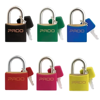 Cadeado Colorido 20mm em Latão Com 2 Chaves Para Bolsas Armários Mochila Original Pado em Oferta na Shopee
