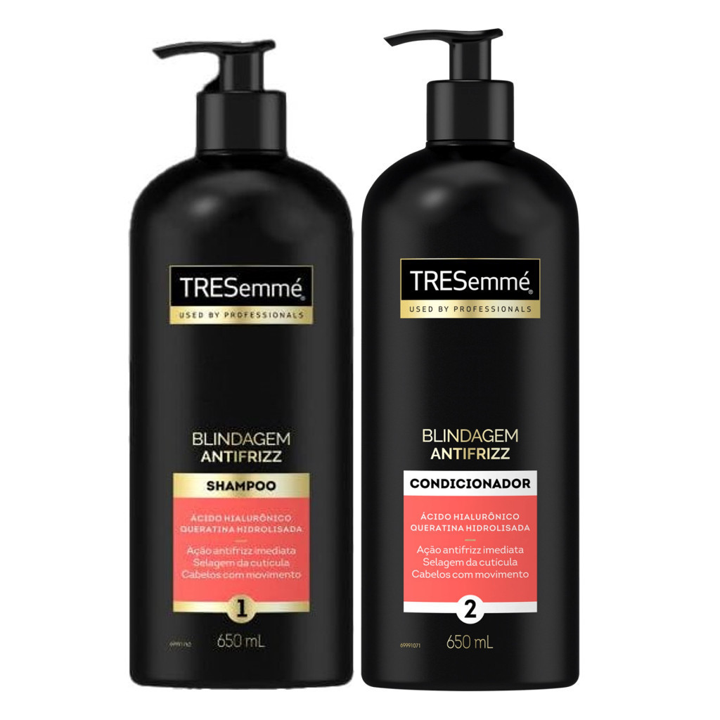 Tresemmé Blindagem Anti Frizz Kit Shampoo + Condicionador 650 ml ...