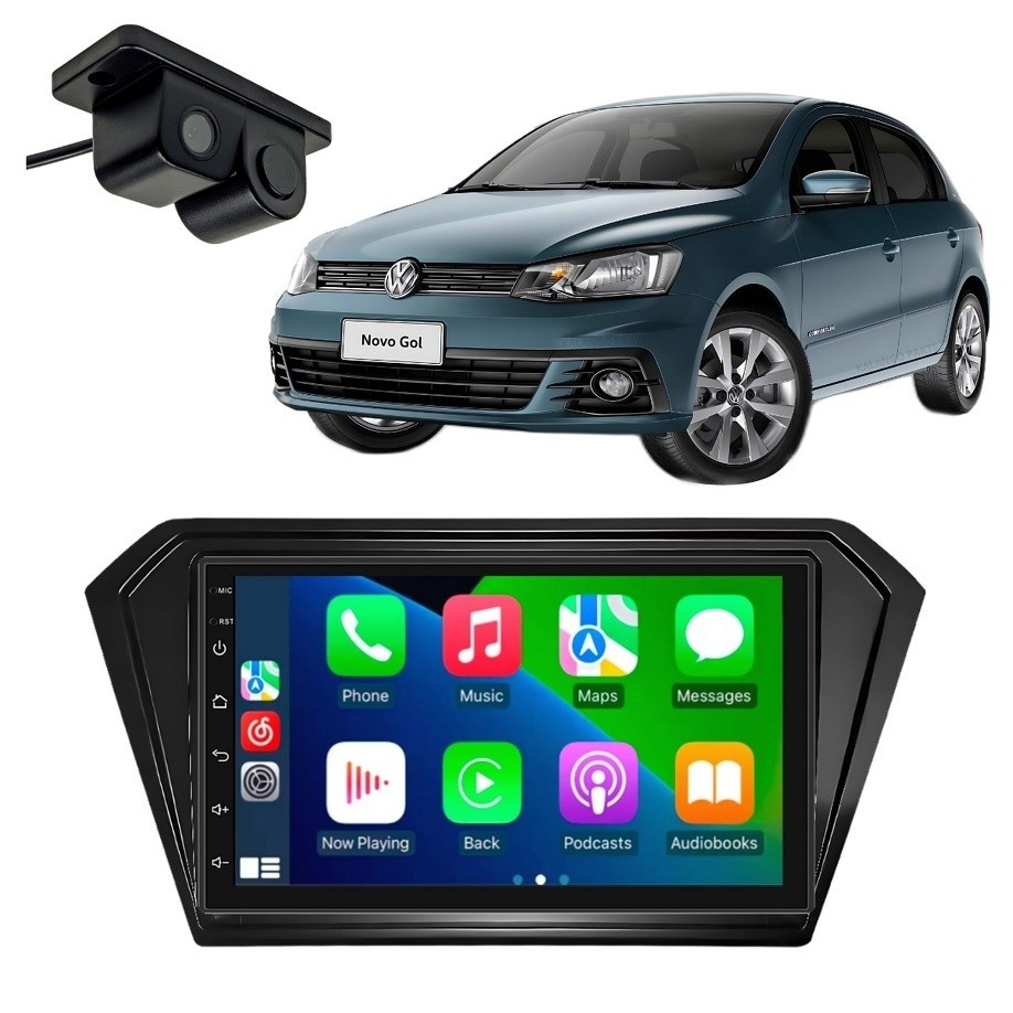 Top Central Multimídia VW Gol G6 G7 Android Auto Carplay 9" | Shopee Brasil