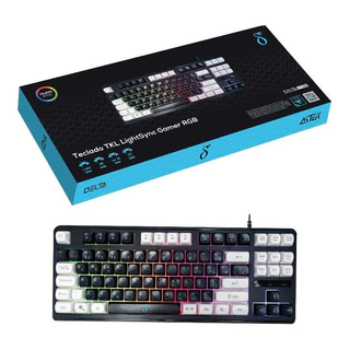 Teclado Gamer Rgb Led Com Fio 88 Teclas Semi Mecânico Usb