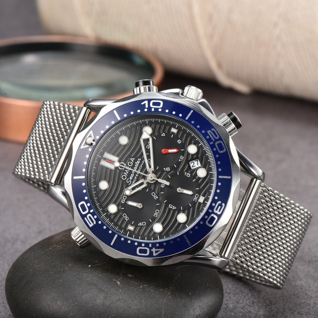 Omega Retro Clássico Relógio Simples Movimento De Quartzo De Moda ...