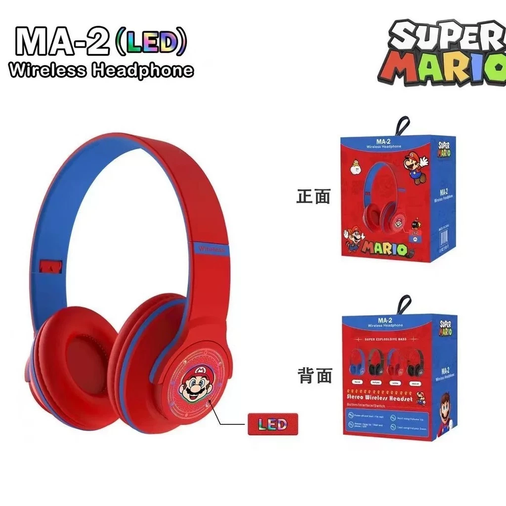 Fone De Ouvido MARIO LED HeadFone Wireless Sem Fio 5.0 Bluetooth MA-2