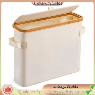 Suporte De Papel Higiênico De Bambu Para Armazenamento Com Tampa Banheiro E Armário