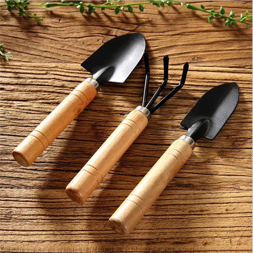 kit de ferramentas para jardinagem com 3 peças