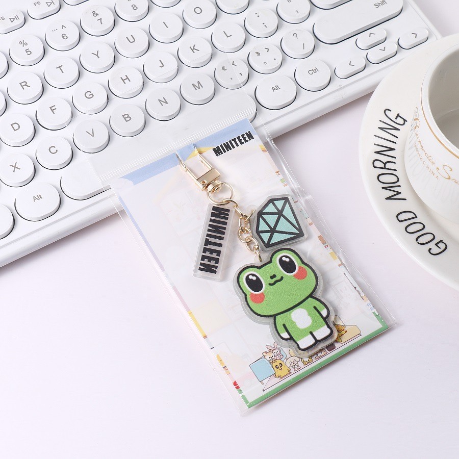 Kpop Seventeen Cartoon Animal MINITEEN Acrílico Chaveiro Bolsa