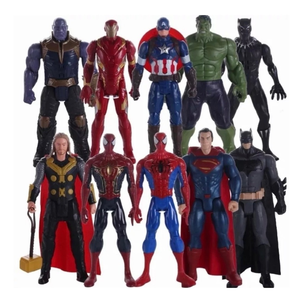 Kit 2 Bonecos Vingadores 30 Cm Com Led E Som Marvel | Shopee Brasil