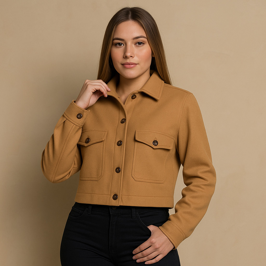 Jaqueta Feminina Casaco De Frio Lã Batida Abrigo agasalho blazer frio ...