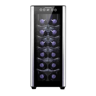Adega de Vinho Climatizada Electrolux 12 garrafas Uma Porta Acabamento em Alumínio (ACB12) em Oferta na Shopee