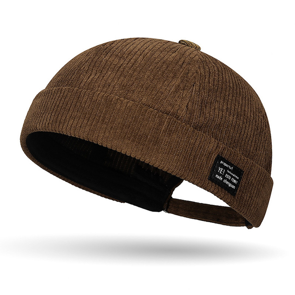 Gorro Retrô Zegoo - Veludo Cotele Unissex - Estampa Peixe E Caveira