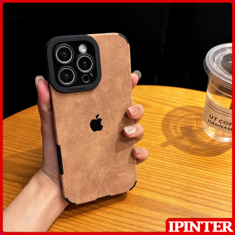 Moda Fosco Couro Silicone Caso Para iPhone 16 15 14 13 12 11 Pro Max Lente Proteção À Prova De Choque Capa