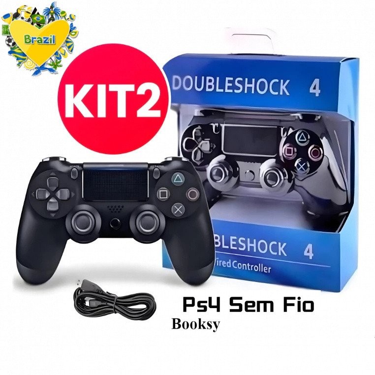 Kit 2 Controle Sem Fio Ps4 Joystick Playstation Dualshock 4 Camuflagem Verde Opcional-Envio Imediato