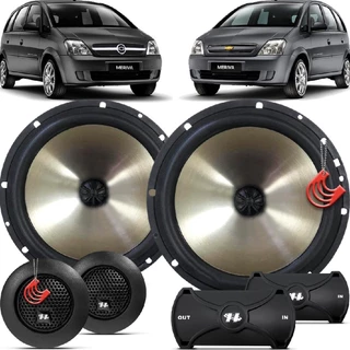 Kit Alto Falantes Dianteiros Chevrolet Meriva 2002 até 2012 - Hurricane Platino Duas Vias 320w em Oferta na Shopee
