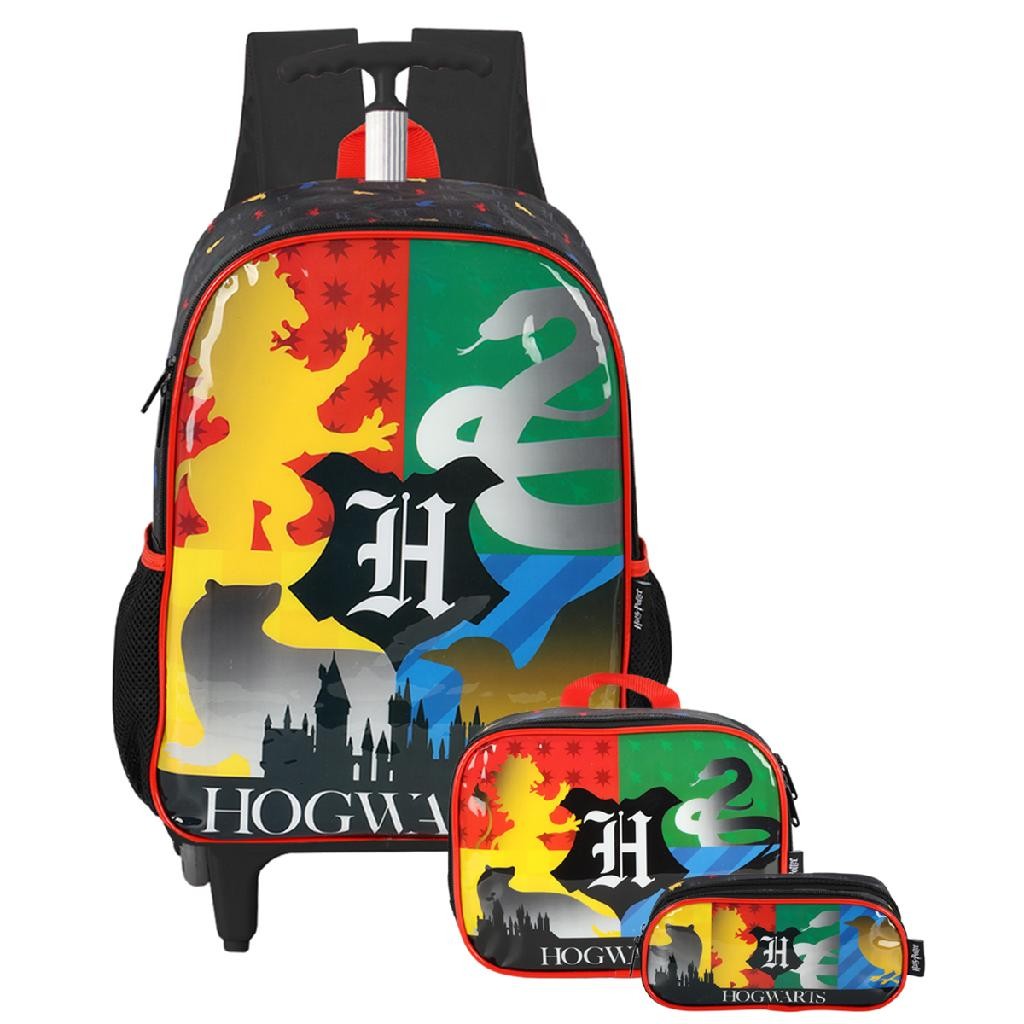 Kit do Harry Potter Escolar Mochila De Rodinhas Com Estojo Dois ...