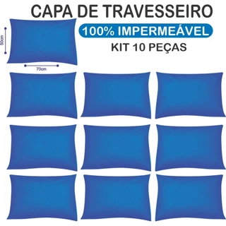 Capas Protetora Travesseiro Kit Com 10/5/1 Fronha Impermeável 50x70cm Com Zíper