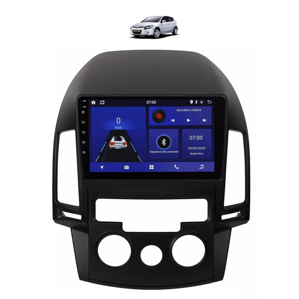 Kit Multimídia I30 2009 / 2012 Ar Analogico Android 9 Pol Carplay 2 ...