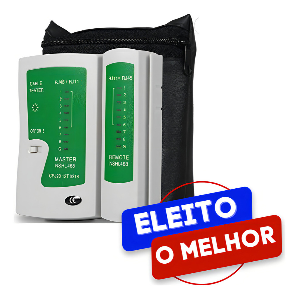 Testador de Cabos RJ45/RJ11 Profissional | Teste Rápido para CAT5/CAT6 ...