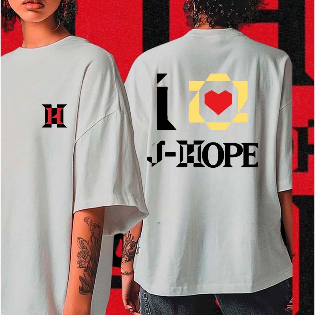 Setlist Blusa Camiseta Turnê Mundial Camisa Fã J-Hope T-Shirt HOPE