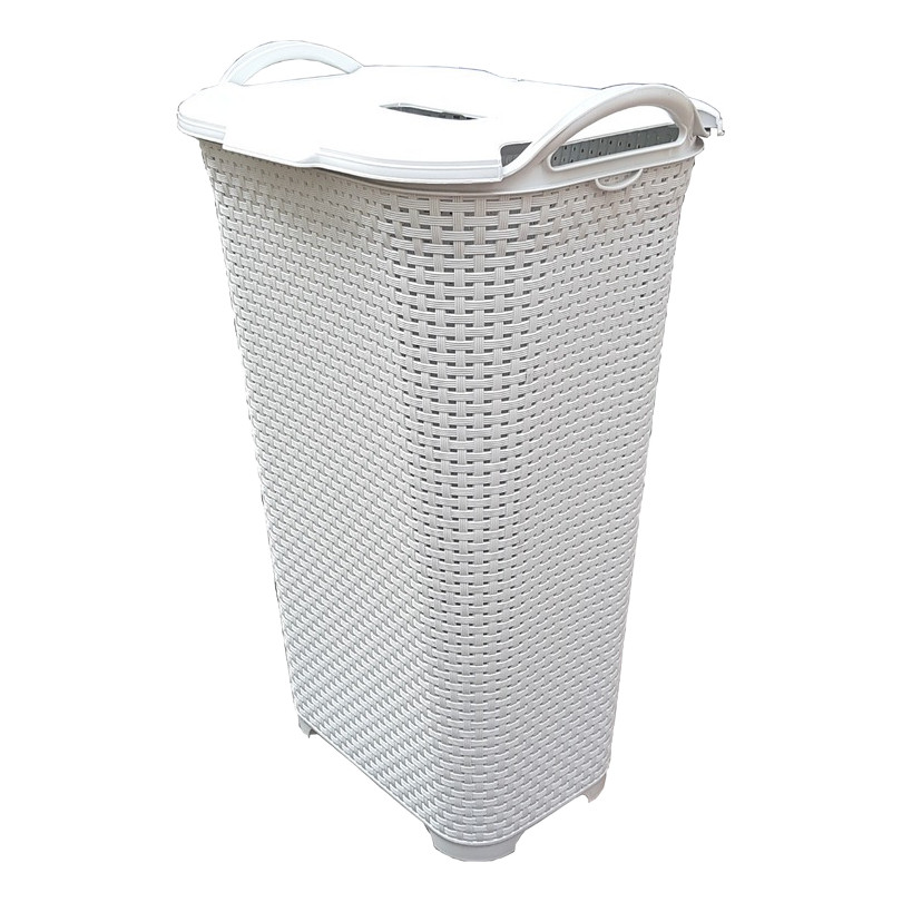 Cesto Para Roupas Roupeiro Organizador Rattan Vime 50 Litros
