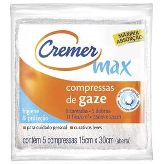 Compressa de Gaze Cremer 11 Fios 7,5x7,5cm - 40 Embalagens com 5 Unidades em Oferta na Shopee