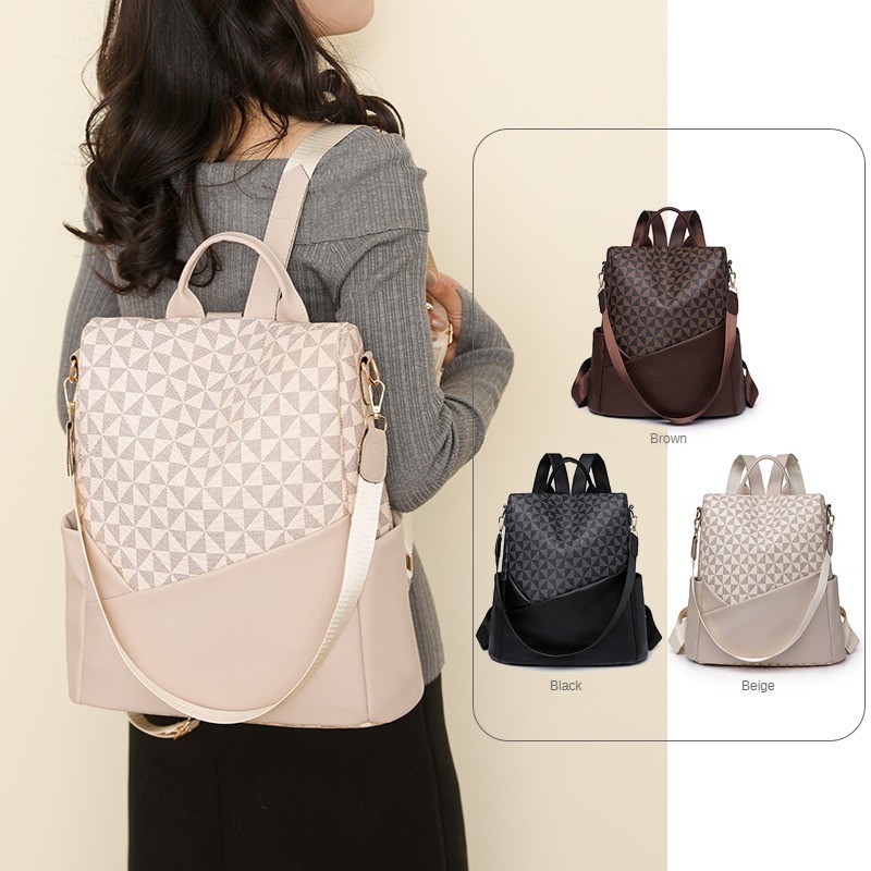 Mochila Feminina Estilo Coreano De Couro PU Para Meninas Mochilas De Viagem Multifuncionais Grande Capacidade