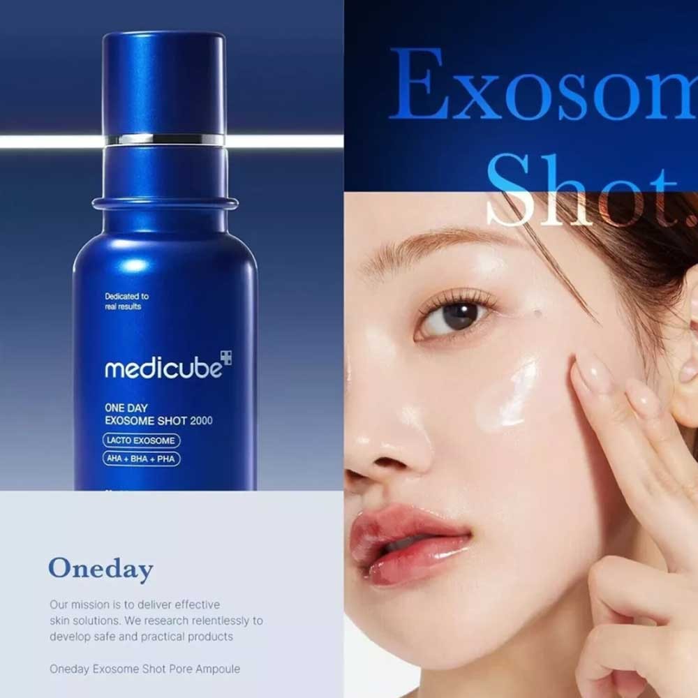 MEDICUBE ONE DAY Exosome Shot 2000 AHA + BHA PHA Pore Care Tightening ...